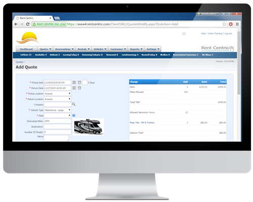 Rv Rental Software Customer Service Quote