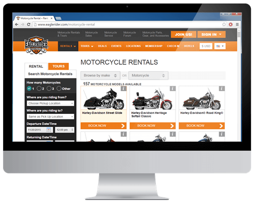 Motorcycle Online Reservation Website