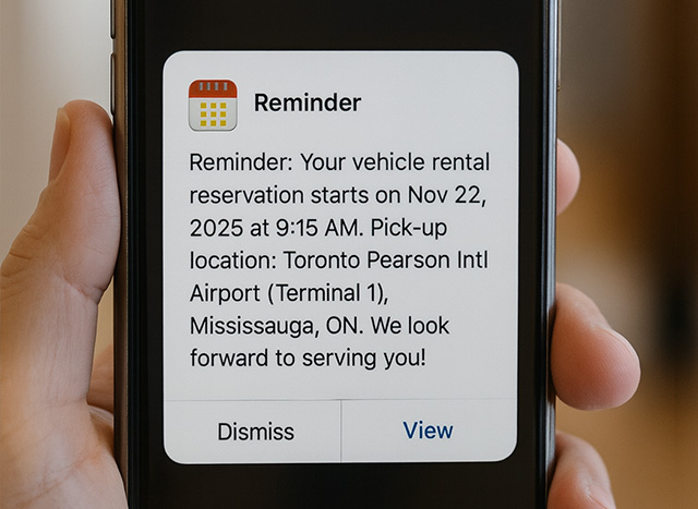 Reservation Reminder Image