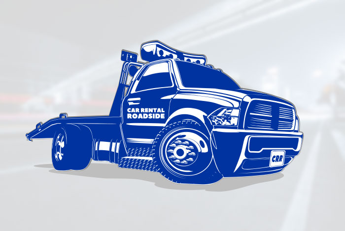 Car Rental Roadside Logo Car